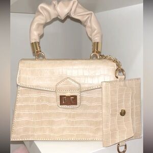 Fashion Nova “Girls Day” Cream/Tan Handbag